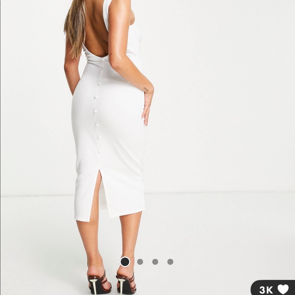 White ASOS midi dress